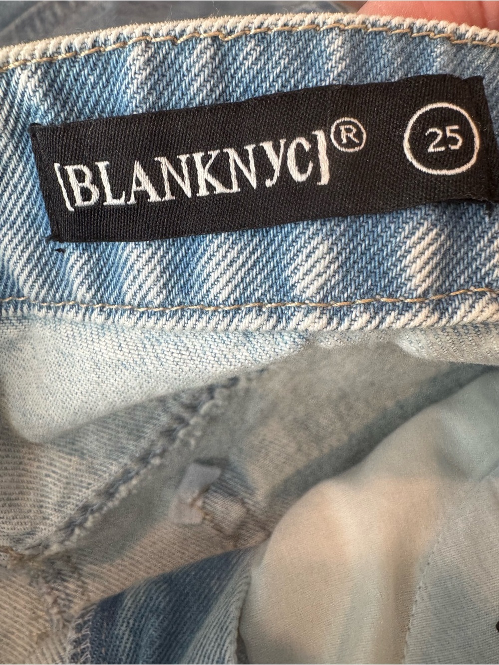 NWT [Blanknyc] Tie Breaker Denim Mini Skirt Size 25 - Picture 5 of 11